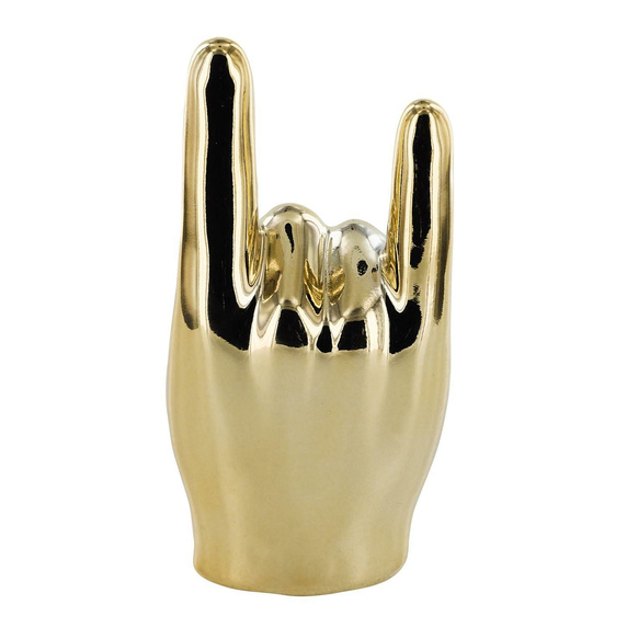 Dekoracja, figurka Dłoń mała Rock and     Roll złota