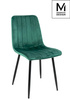 MODESTO krzesło LARA zielone - welur, metal