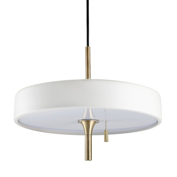 Lampa wisząca ARTDECO biało - złota 35 cm do salonu