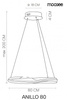 MOOSEE lampa wisząca ANILLO 80 czarna