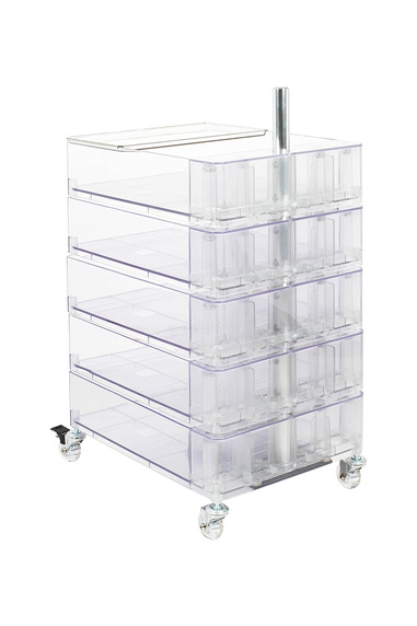 Szafka VISION transparentna - poliwęglan, kółeczka