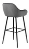 Krzesło barowe Brooke VIC szare