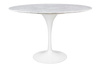 Stół TULIP MARBLE 120 CARRARA biały - blat okrągły marmurowy, metal