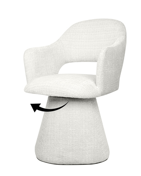 MaMaison krzesło obrotowe VERONA białe