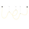 Lampa wisząca SNAKE LED wąż ledowy czarna 500 cm