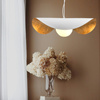 Lampa wisząca ENZO biało złota 40 cm