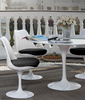Stół TULIP MARBLE 120 CARRARA biały - blat okrągły marmurowy, metal