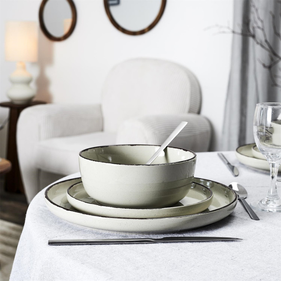 Zestaw obiadowy Temp na 4 osoby beżowy