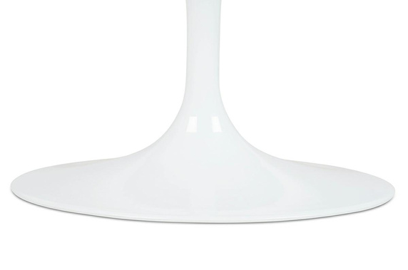 Stół TULIP ELLIPSE MARBLE CARRARA biały - blat owalny marmurowy, metal