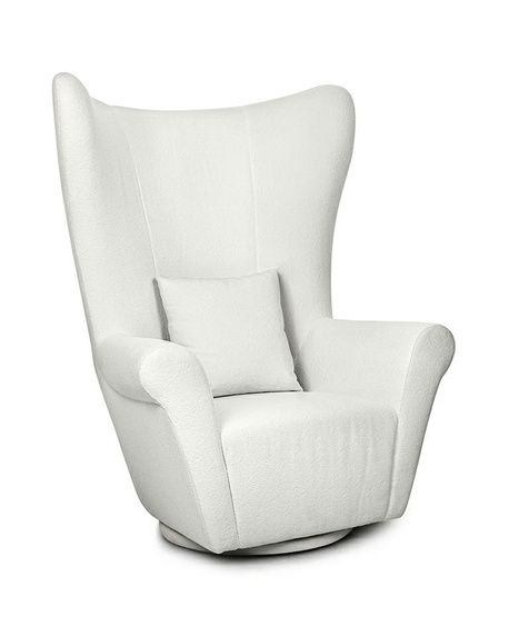 MaMaison fotel obrotowy GROSDOS biały / chenille