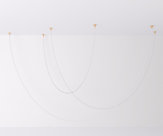 Lampa wisząca SNAKE LED wąż ledowy złota 400 cm