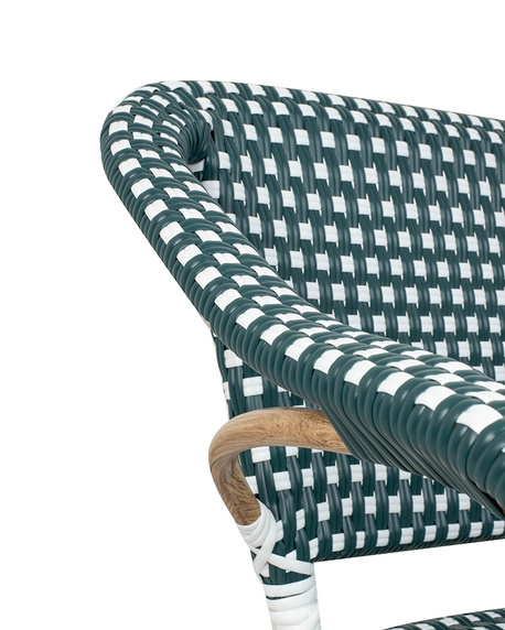 Krzesło ogrodowe CAFE MIRAMAR turkus / morski rattan