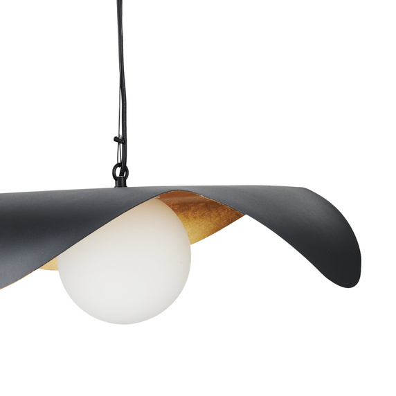 Lampa wisząca ENZO czarno złota kula 60 cm