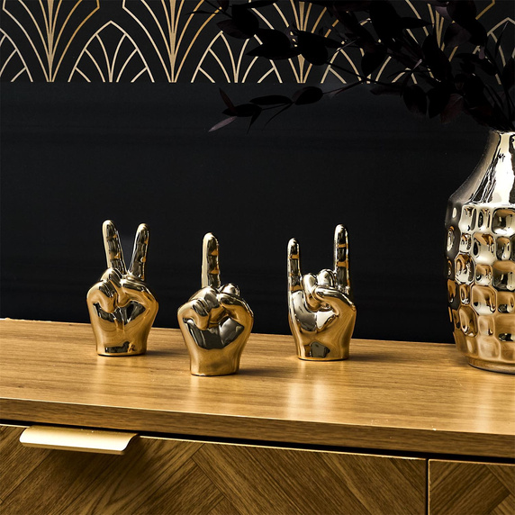 Dekoracja, figurka Dłoń mała 1 palec      złota