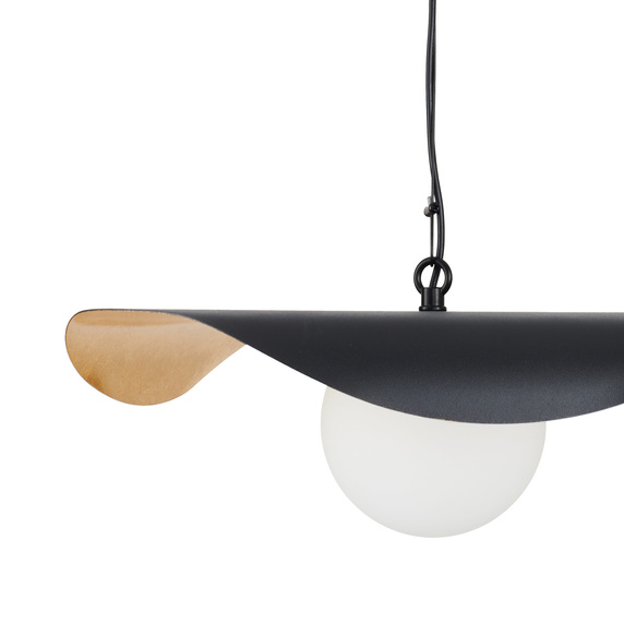 Lampa wisząca ENZO czarno złota kula 40 cm