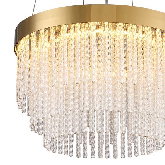 Lampa wisząca GLORIA LED kryształowa złota 40 cm