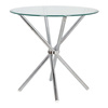 Stół Ufo 90cm transparentny/ chrom