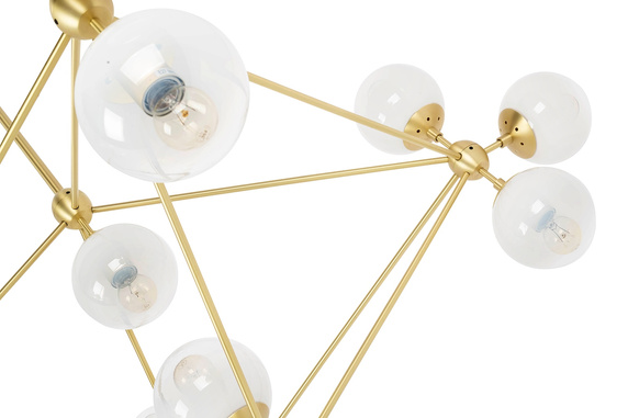 MOOSEE lampa wisząca PLANETARIO 15 GOLD złota - klosze szronione