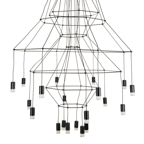 Lampa wisząca LINEA-20 czarna 120cm