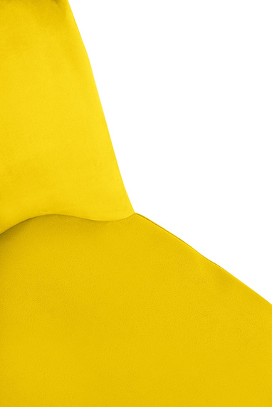 Krzesło DIEGO żółte - welur, podstawa czarno złota