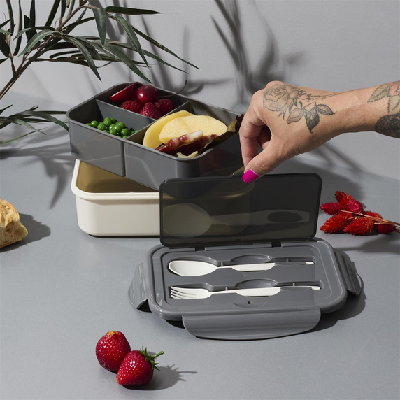 Lunch box Single ze sztućcami