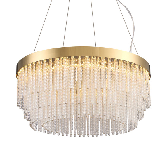 Lampa wisząca GLORIA LED kryształowa złota 60 cm