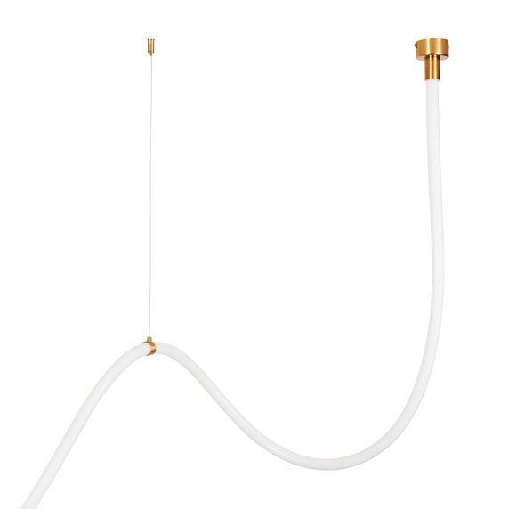 Lampa wisząca SNAKE LED wąż ledowy złota 400 cm
