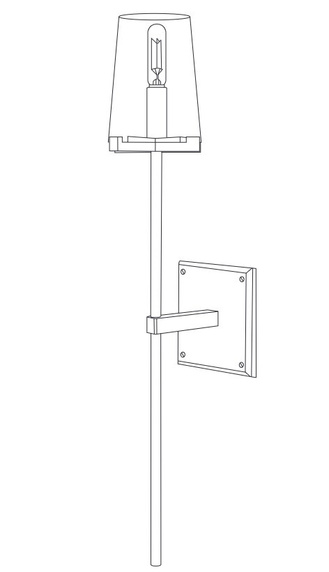 Lampa ścienna CLASSICO złota szklany klosz 62 cm