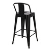 Hoker Paris Back short 66cm czarny insp.  Tolix