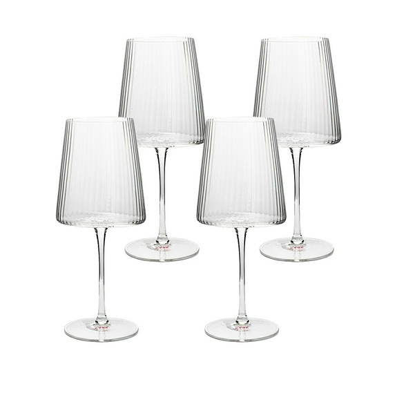 KARE komplet 4 kieliszków do wina RIFFLE 760 ml