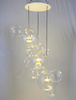 Lampa wisząca CAPRI DISC 3 złota - 180 LED, aluminium, szkło