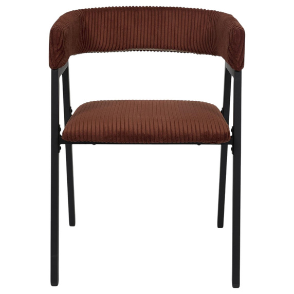 Krzesło Scott teracotta/czarne sztruks