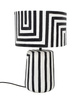 KARE lampa stołowa STRISCE 44 cm biało-czarna