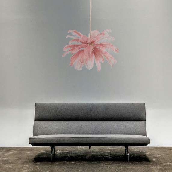 Lampa wisząca EMU pióra białe 100 cm