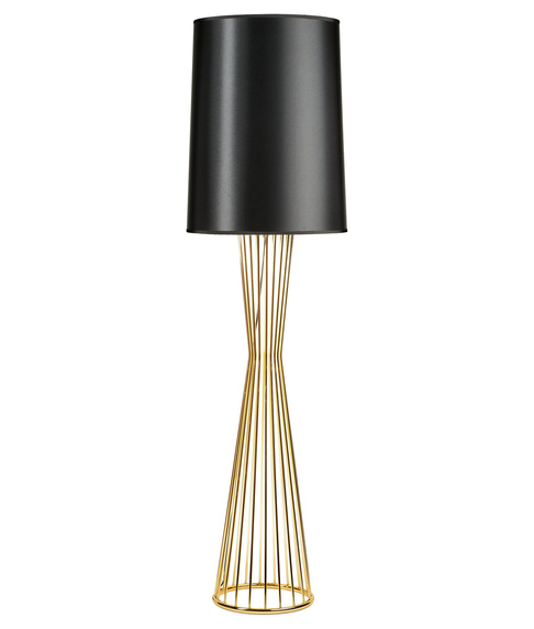 Lampa podłogowa FILO-1 czarno-złota, metalowa, E27, 145 cm