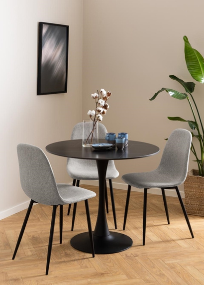 Krzesło Celia szare jasne/ czarne