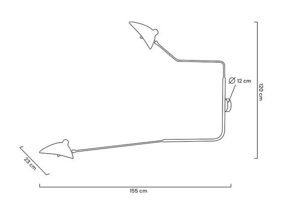 MOOSEE lampa ścienna RAVEN 2