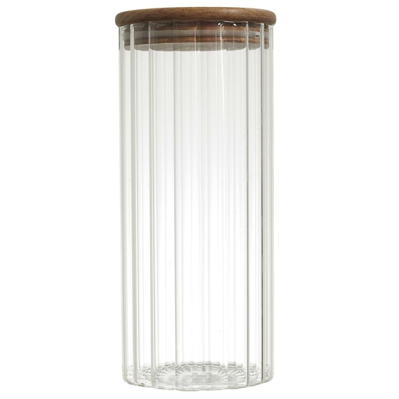 Słoik do przechowywania z pokrywką        akacjową 1,1l