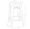 Hoker Paris 75cm. żółty insp. Tolix RAL   1016 Outlet