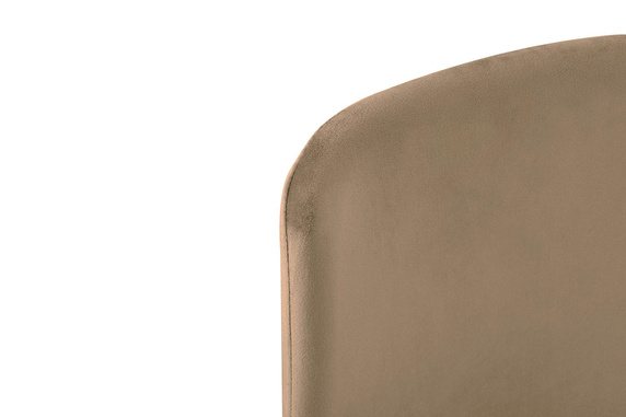 Krzesło DIEGO khaki / beżowe - welur, podstawa czarno złota