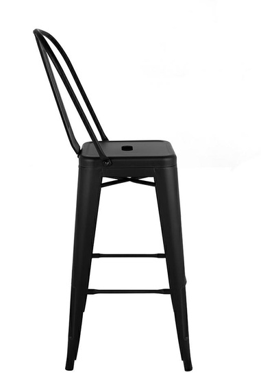 Krzesło barowe TOWER BIG BACK 76 (Paris) czarne