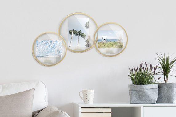 UMBRA ramka na zdjęcia INFINITY okrągła złota