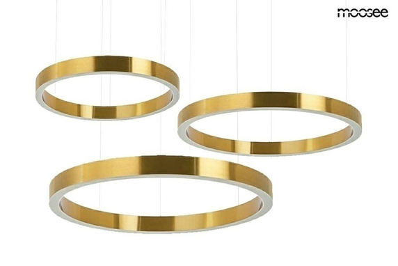 MOOSEE lampa wisząca RING 40 + 60 + 80 złota na jednej podsufitce