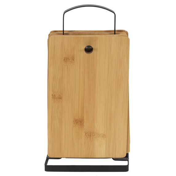 Zestaw 6 desek do krojenia bambusowych    na stojaku