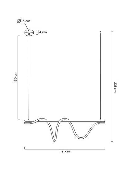 MOOSEE lampa wisząca SERPIENTE 120 złota