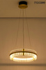 MOOSEE lampa wisząca SATURNUS 47 złota - LED, kryształ, stal szczotkowana