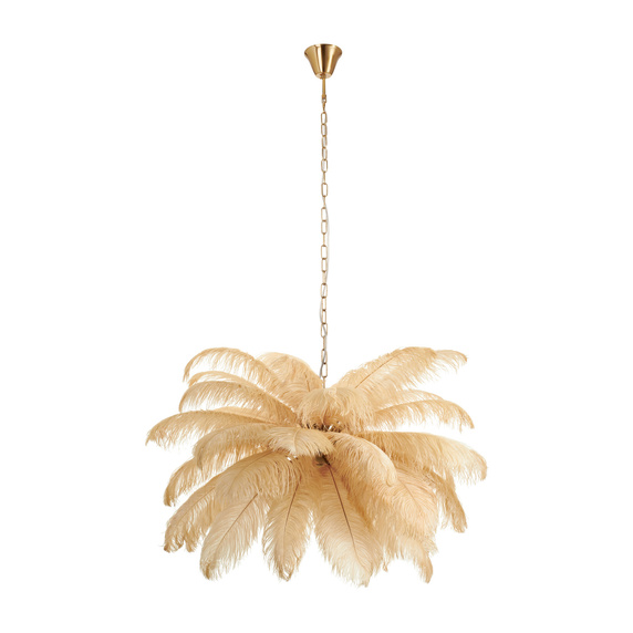 Lampa wisząca EMU pióra beżowe 100 cm
