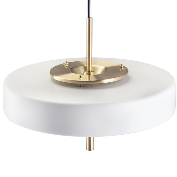 Lampa wisząca ARTDECO biało - złota 35 cm do salonu