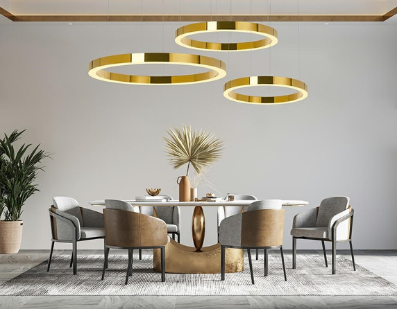 MOOSEE lampa wisząca RING LUXURY 90  złota