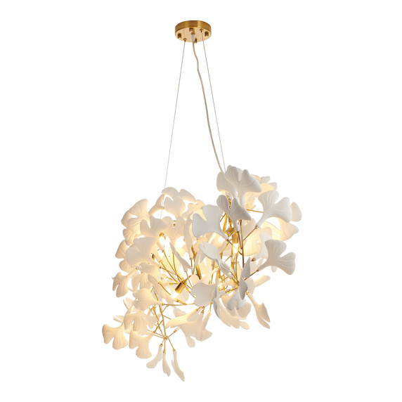 Lampa wisząca BOTANIKA WAVE złoto biała 125 cm